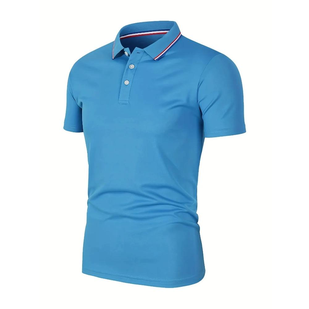 2026 Men's Summer Casual Breathable Comfortable Polo Shirt Men's Solid Color High Quality Short Sleeve T-Shirt
