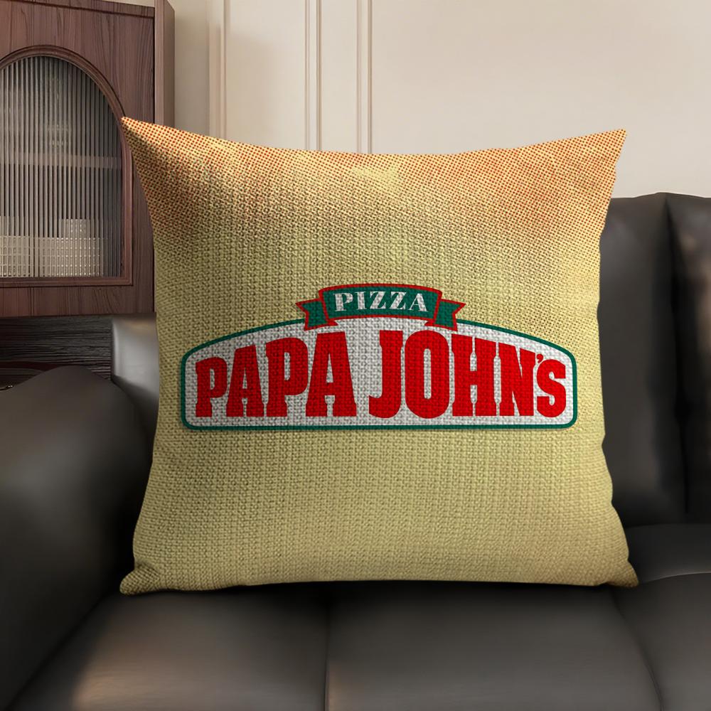 Brand P-Papa J-John'S Cushion Cover Summer Breathable Linen Organic Fabric Double-Sided Printing Sofa Pillow Case Home Decor