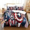 Cartoon Duvet Cover Captain America Pillowcase Bedding Set Adult Boy Girl Bedroom Decoration Children Single Double Large Size