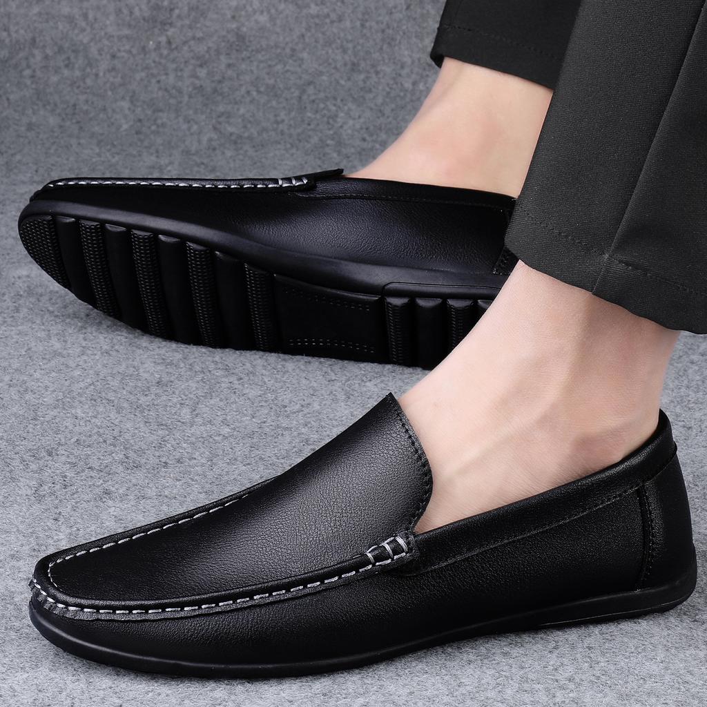 FashionMen Loafers Slip On Fashion Tassels Leather Men Shoes Outdoor Bussiness Casual Formal Shoes Footwear Sapato Social Masculino