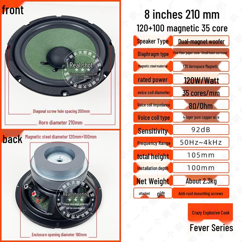 High Power Dual Magnet Woofer for 8, 10, 12-inch Karaoke Speaker Box