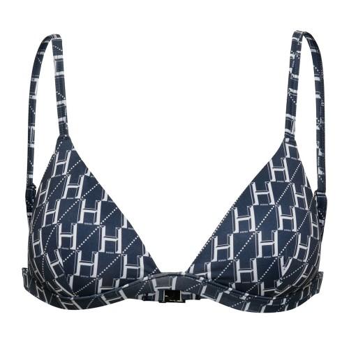 Hugo Womens/Ladies Monogram Triangle Cups Bikini Top