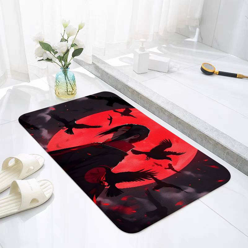 N-narutoS-Itachi-U-uchiha Fußmatte für Wohnzimmer Kissen Modern Weich Flauschig Heimteppich für Kinderzimmer Spielteppich