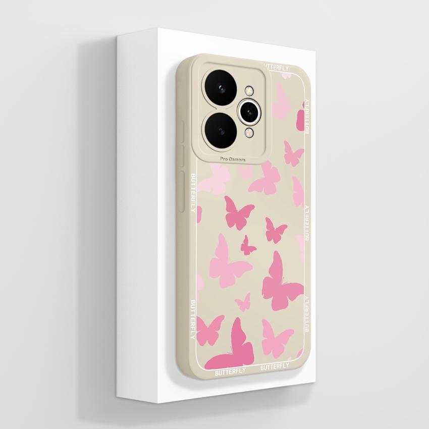 For Oppo Realme 15 16 11 10 Pro 15T 15X 11X Phone Case Pretty Crystal Butterfly Patterns Fashion Shell Smooth Liquid Silicone Premium Protective Cover