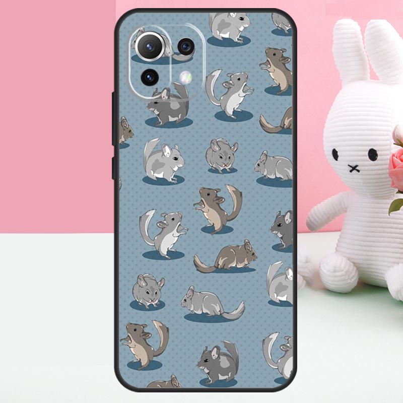 Cute Cartoon Chinchilla Case For Xiaomi 15T 13T 14T 17 Pro Max 15 14 Ultra POCO X7 Pro X5 X6 F5 F6 F7 F8 Ultra Funda