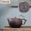 600 ml Boutique Yixing Lerkanna Handgjord Lotuspot Råmalm Antik Röd Lera Tebryggare Vattenkokare Zisha Teset Samling