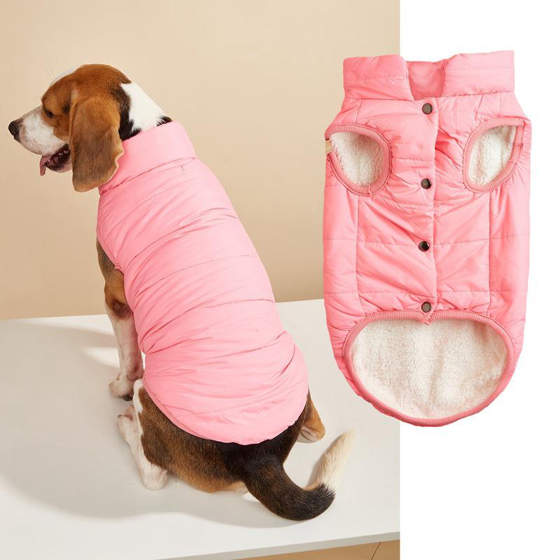 GorisPet Winter Dog Jacket for Small/Medium Dogs Solid Leisure Style Fleece Lined Waterproof Quilted Coat 11 Colors