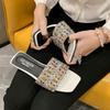 Fashion Slippers for Women Shiny Rhinestone Sandals Women Outdoor Beach Casual Shoes Sexy Fashion Big Size Flat Shoes Sandalias De Mujer