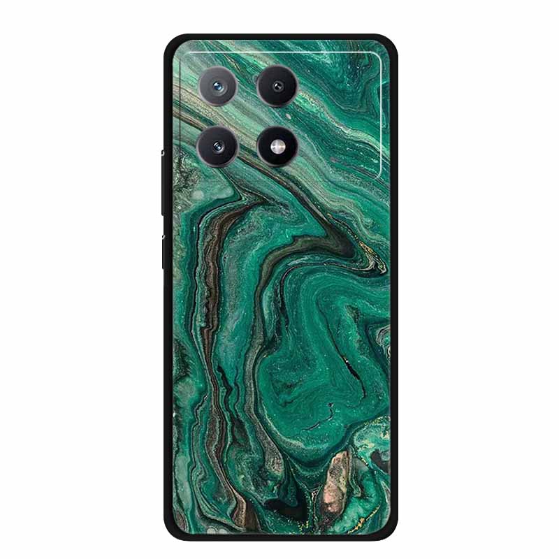 Marble Pattern Phone Case for Poco X6 Pro Clear Edge Cover Funda for Xiaomi Poco X 6 Pro Soft Transparent Coque Color Back Shell