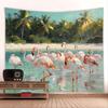 1pc Flamingo Animal Print Tapestry Living Room Wall Art Decoration Background Cloth Machine Washable Space Pendant