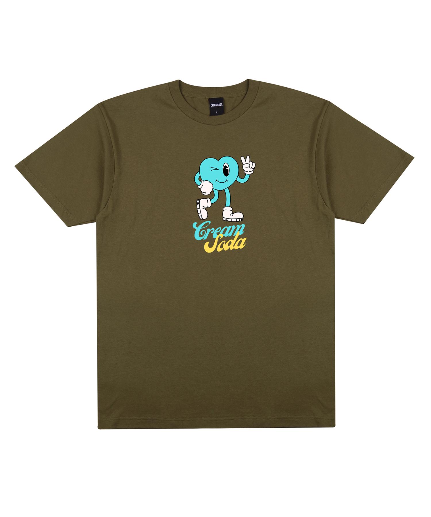Cream Soda Lab Lab Selfie Heart Short Sleeve T-Shirt Olive L