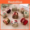 Charming Christmas Themed Cartoon Print Burlap Ribbon Ideal For Creative Holiday Decorations