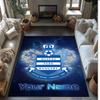 Queens Park Rangers FC Printed Crystal Velvet Rug Non‑Slip Crystal Velvet Carpet For Sofa Bedroom Indoor Home Decoration