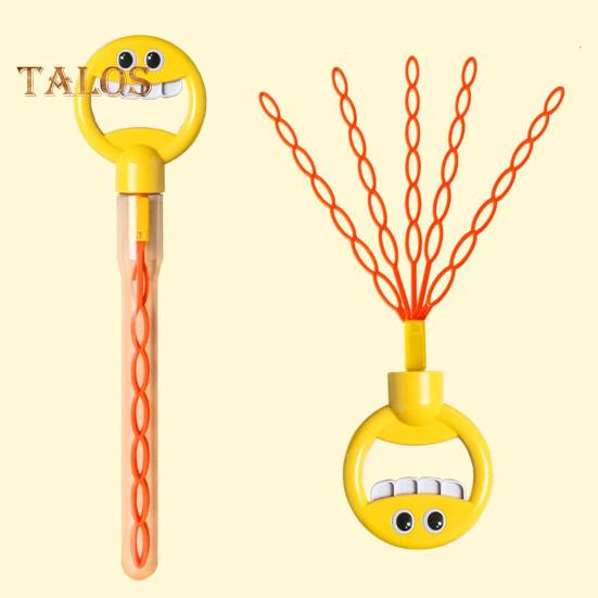 Máquina de bolhas de rosto sorridente de 32 furos, fabricante de bolhas românticas com pacotes de concentrado, máquina de sopro de bolhas, brinquedo para crianças e adultos