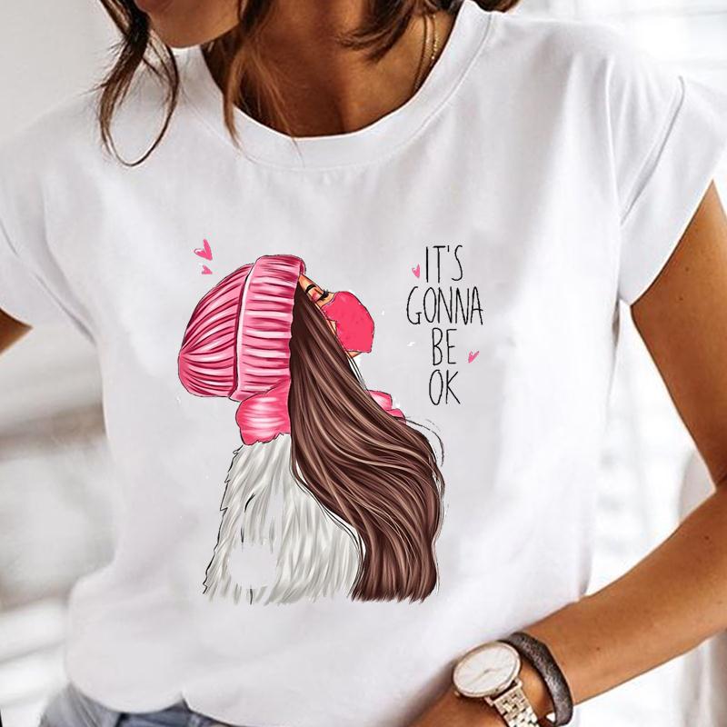 Années 90 Maman Mère Aquarelle Mère Tendance Manches Courtes Imprimé T-shirt Haut Mode d'Été T-shirt Dame Vêtement Féminin Décontracté T-shirt Graphique