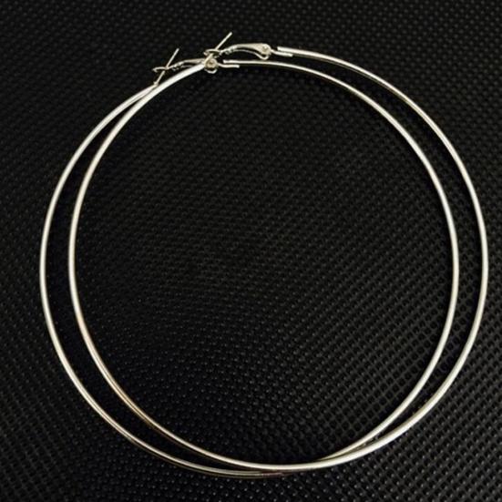 Women Big Circle Charm Statement Hoop Earrings Evening Party Jewelry