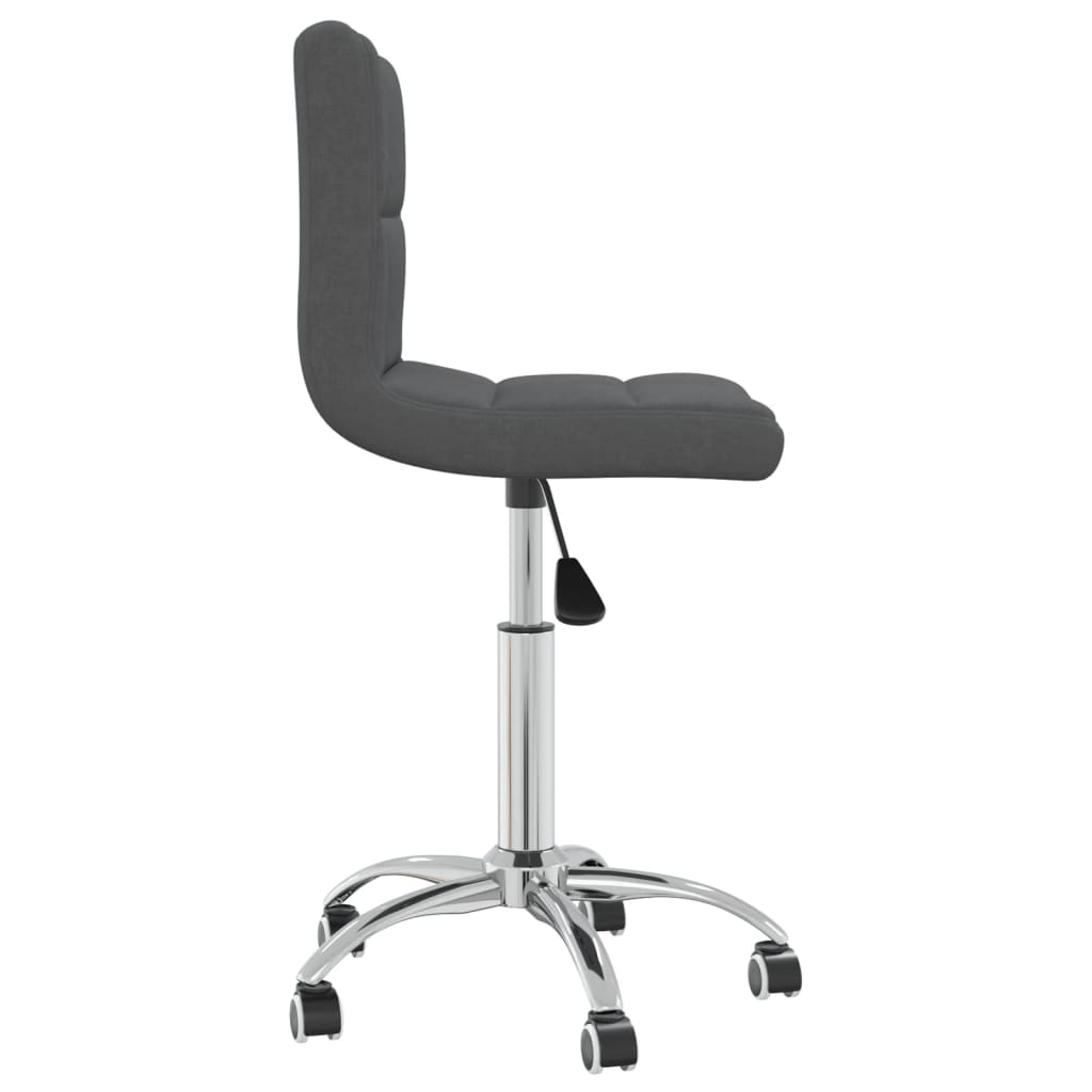 Office Chair Swivel Dark Grey Fabric