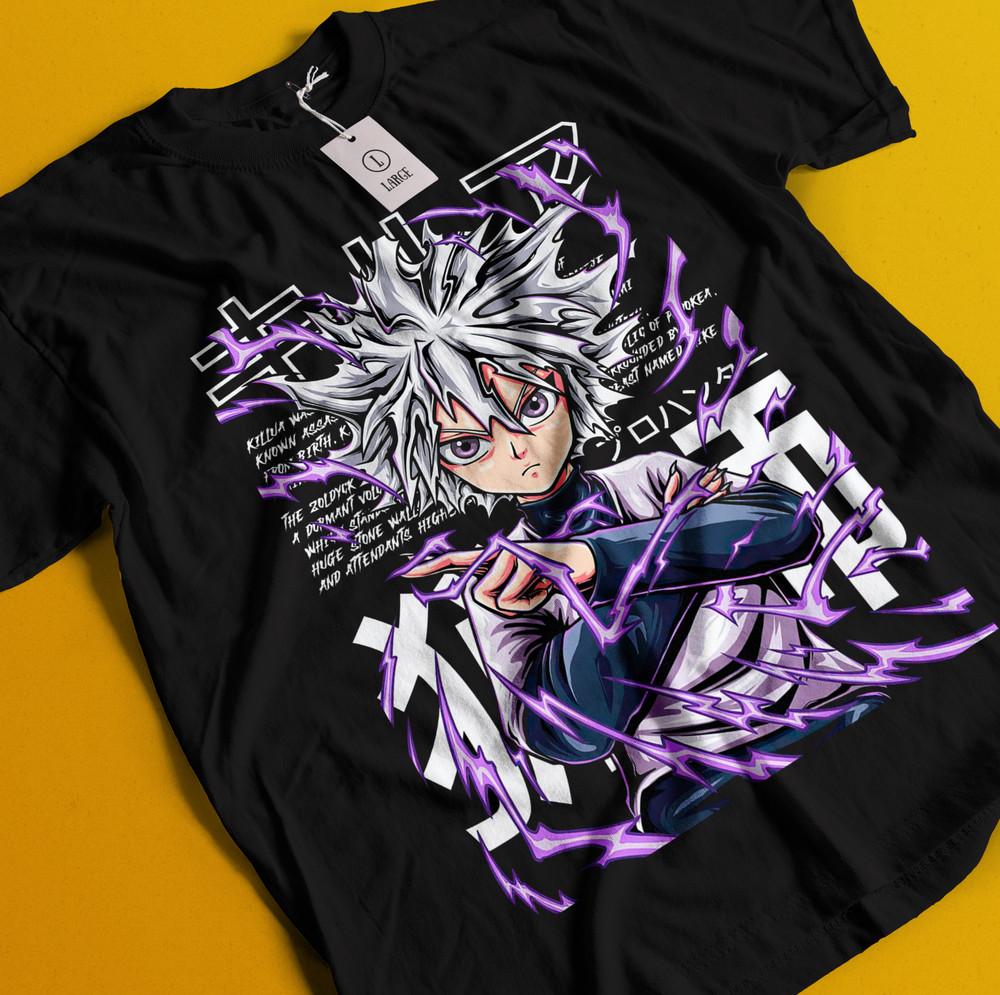 

Killua Tshirt Hisoka Shirt Hunter X Hunter T-Shirt Gon Tee HxH Meruem Kurapika XL