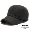 Large Cotton Peaked Cap Thickenedmen Cold-proof Peaked Cap Middle-aged and Elderly Woolen Heattech Back-sealed Ear Protection Cotton Cap