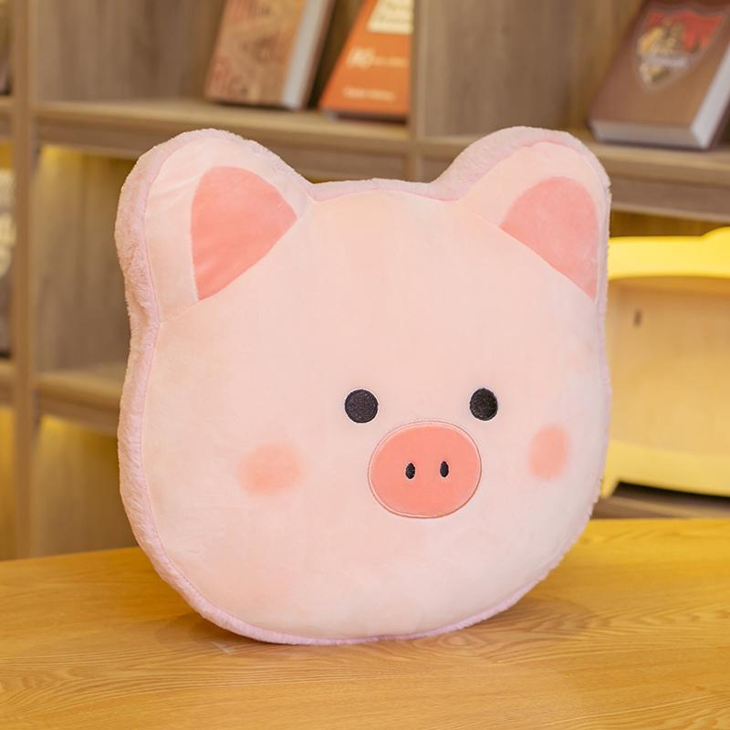 40cm Cartoon Animal Head Plush Toys - Shiba Inu Husky Cat Pig Kawaii Pillow Stuffed Soft Sofa Cushion Gifts
