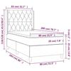 3131627 vidaXL Divan Bed and Mattress Black 80x200 Cm Fabric