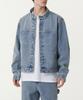 Relaxed Stand Collar Denim Trucker Jacket [Light Indigo]