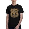 Awesome Motorcycle Route 66 Tshirts Unisex Unisexs Crew Neck Pure Cotton T Shirts Motorcycle Cruise America Tees Plus Size Clothes