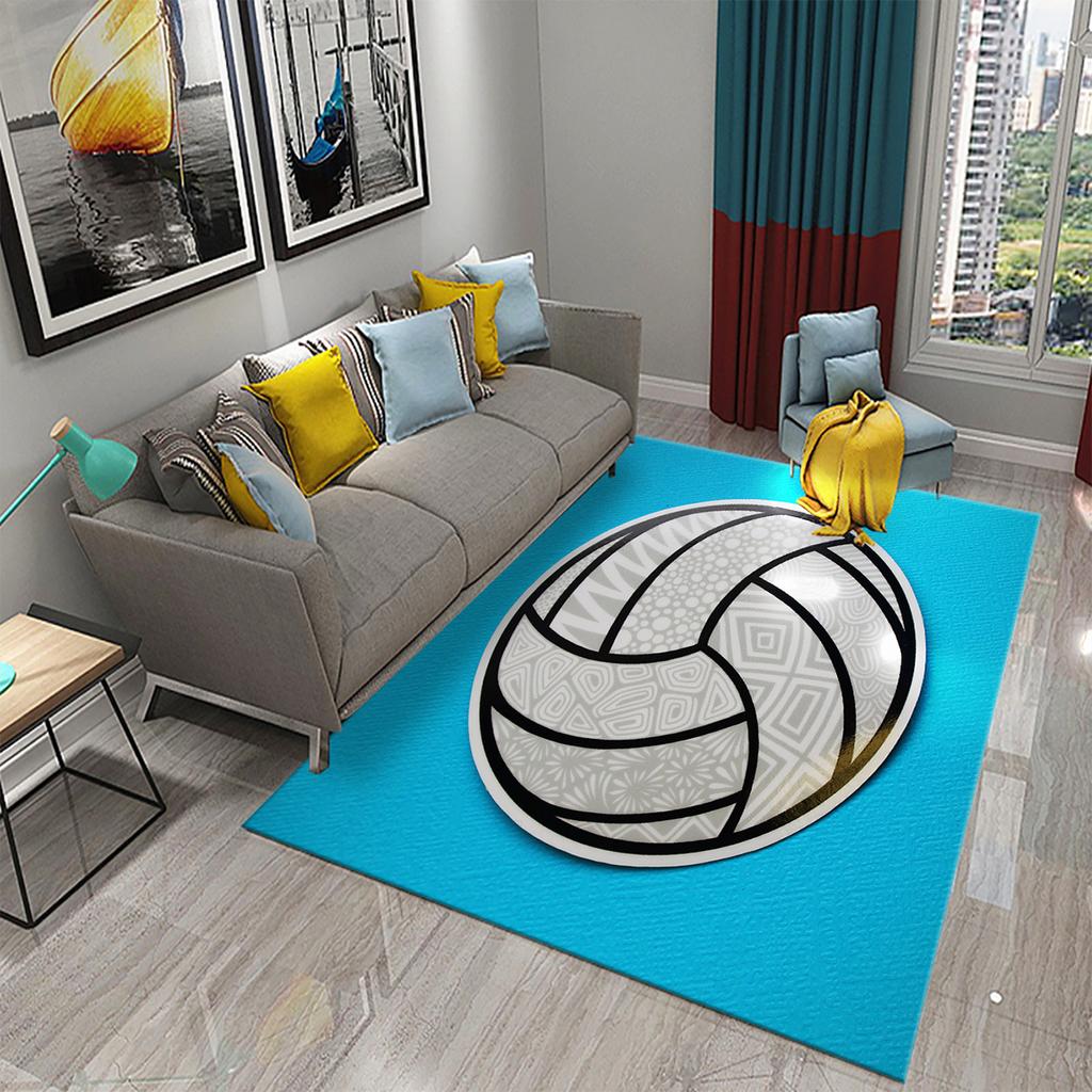 3D Fashion Volleyball Pattern Carpet for Living Room Bedroom Kitchen Bathroom Door Entrance Anti-slip Large Carpet Home Decor