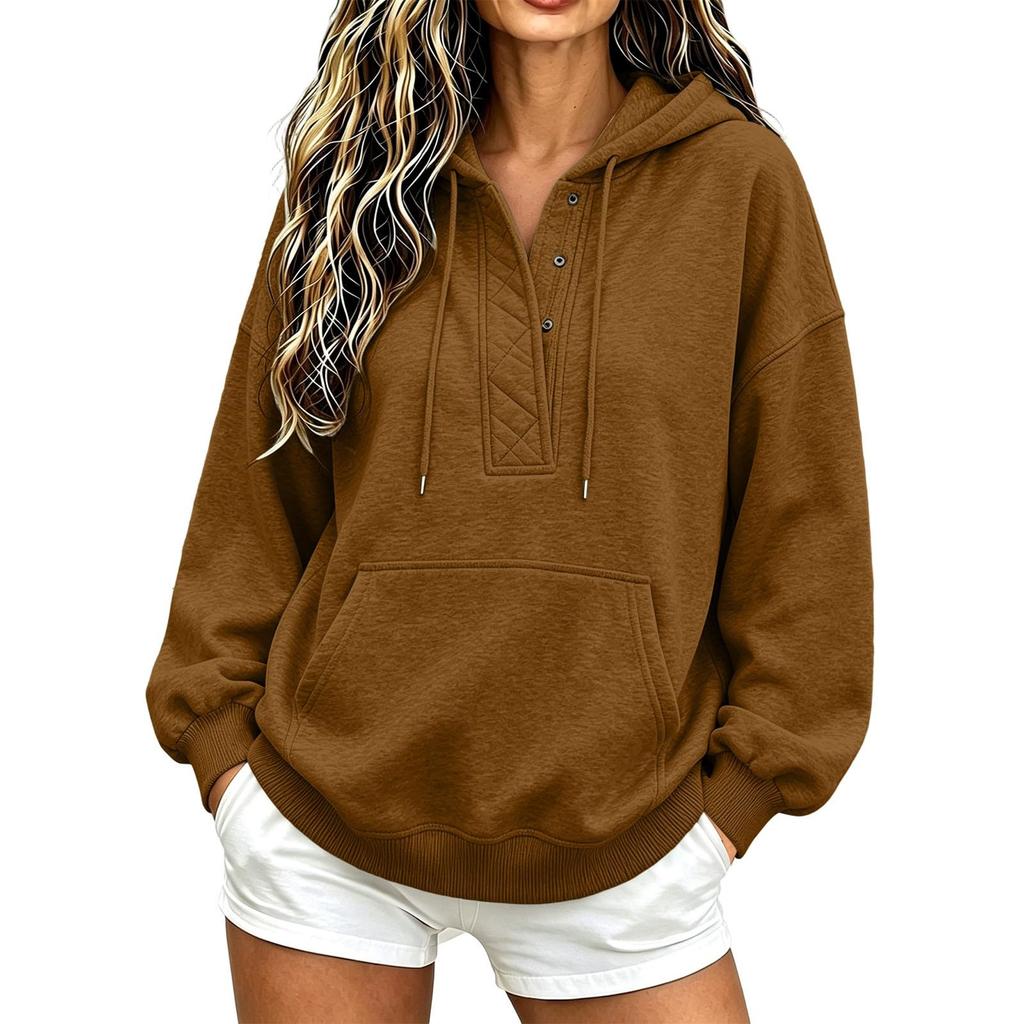 Women's Color Hooded Coat for Fall Winter