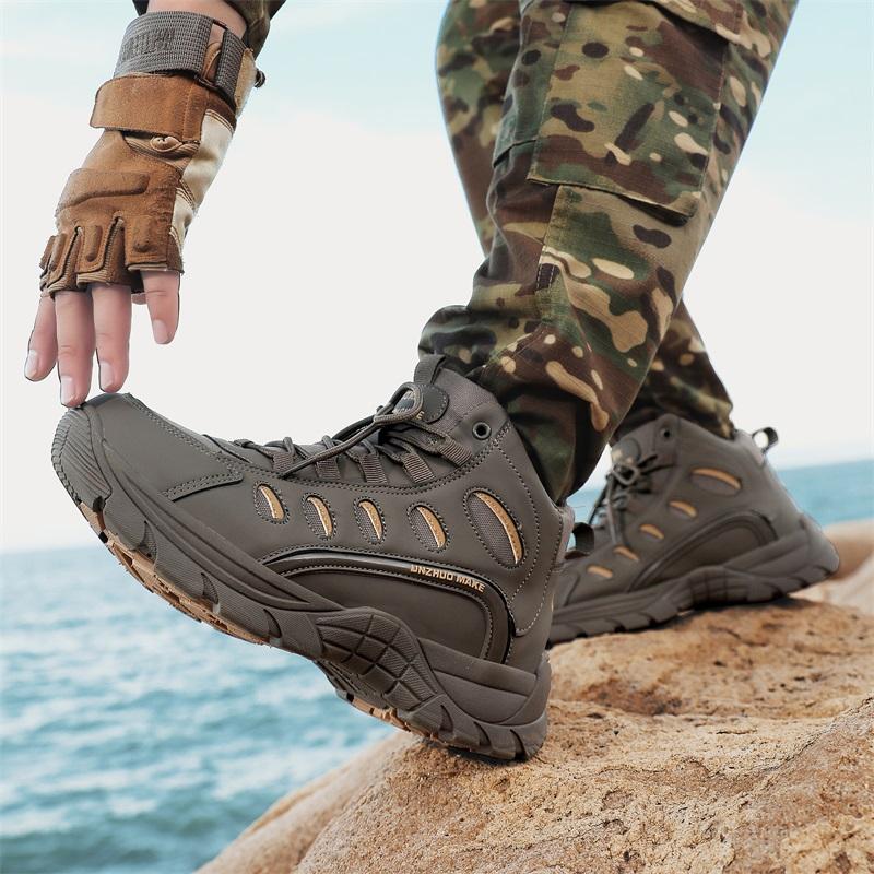 Fashion Fashion Mens Boots Winter Short Boots Outdoor Men Hiking Boots Autumn Sneakers Light Non-slip Men Desert Boots Ankle Boots Black