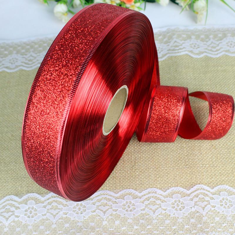 Luxurious Red 38cm And Pink Trimmed Christmas Ribbon For Stylish Decor Holiday
