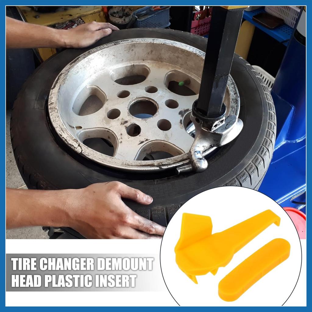 6 Sets Tire Changer Plastic Insert Tire Demount Head Tire Machine Guard Wheel Side Protector for Mount Demount Duck Head Tyre Repair