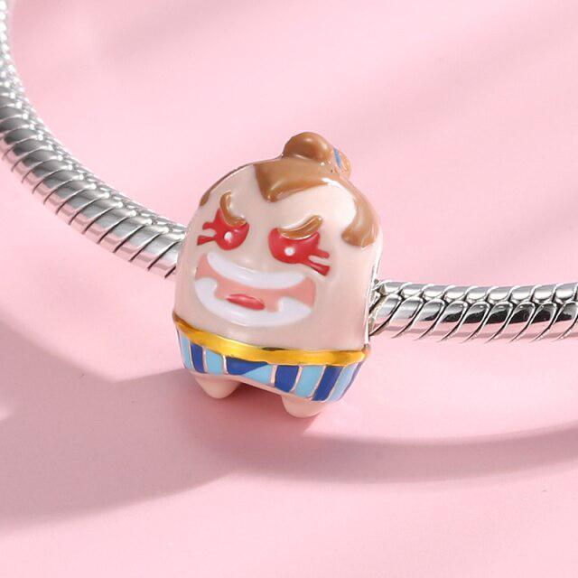 925 Silver Japanese Culture Samurai Traditional Costume Charms Beads For Diy Women Bracelet Making Original Jewelry