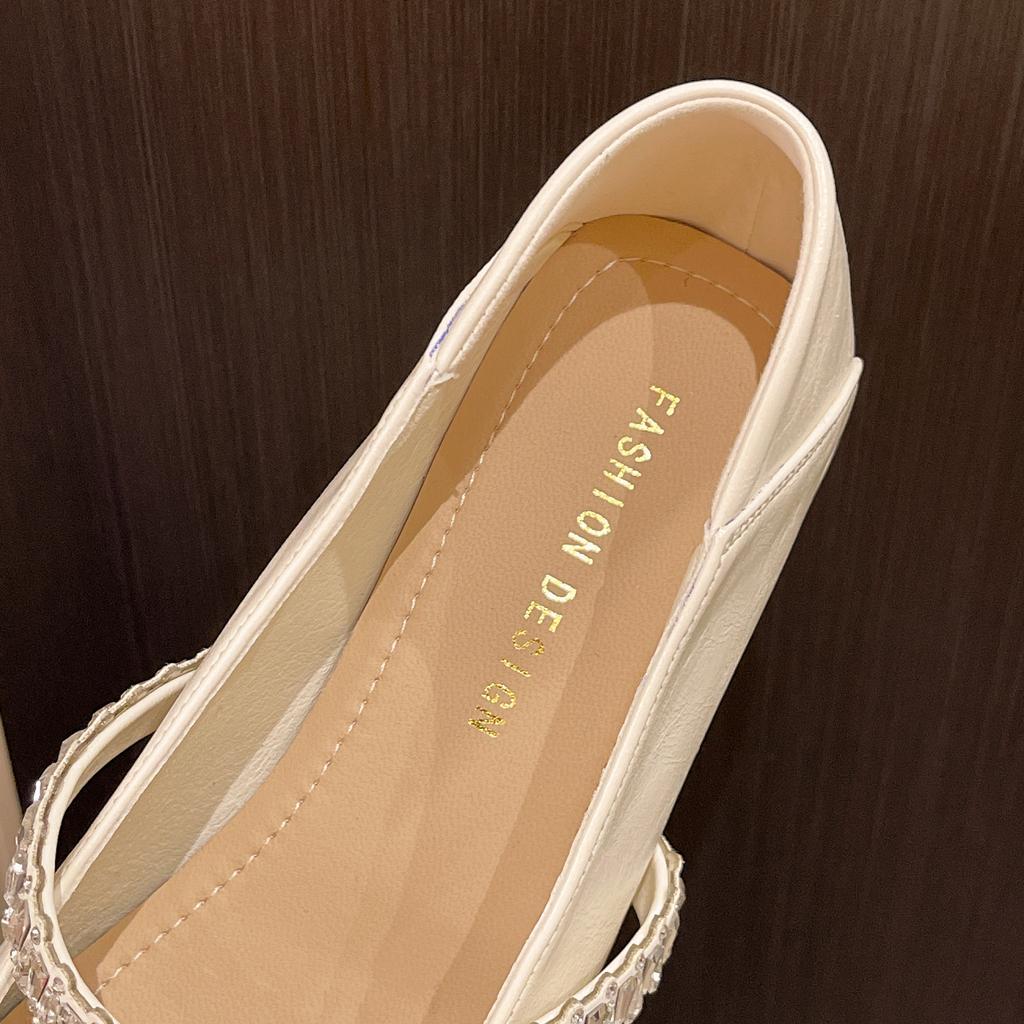 French Fairy Pointed High Heels Summer Temperament All-match Thick Heel Single Shoes Women's Shoes