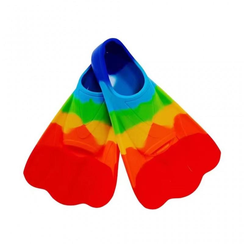 Silicone Short Fin Snorkeling Fins Kids Adults Water Sports Training Outdoor Swimming Gear