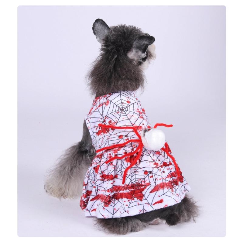 

2026 New Style Fashionable Spider Costume Pet Clothing for Cats and Dogs Halloween Cosplay Apparel Pet Supplies Cat Cloth S красный
