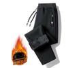 2024 Velvet Thickened Men's Loose Casual Zipper Sweatpants for Autumn and Winter