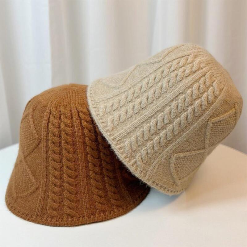 Women s Patterned Casual Sweater Bucket Hat C7927_Black