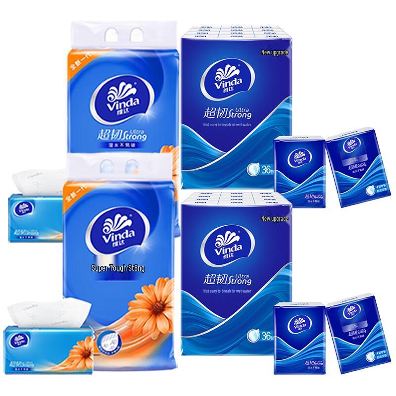 Vinda Durable Facial Tissues & Handkerchiefs Bundle