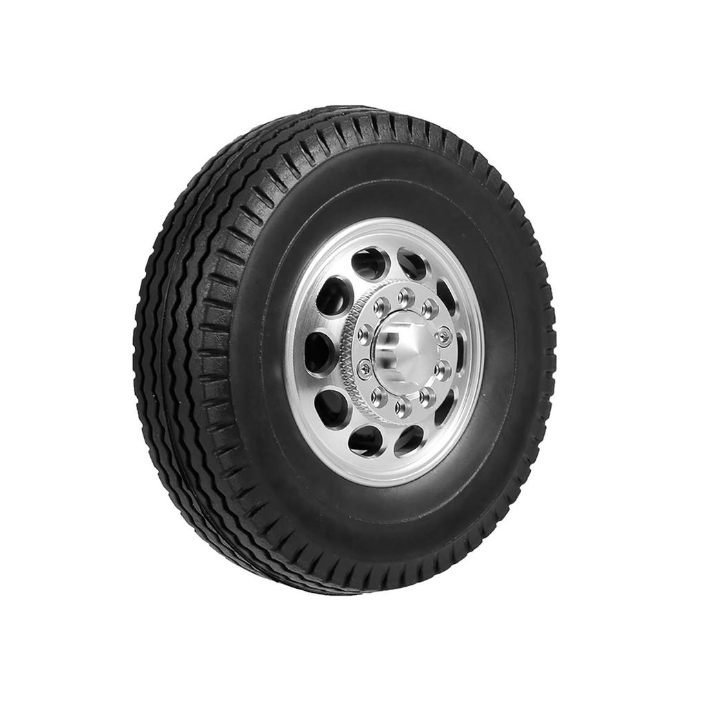 2pcs Trailer Front Wheels with 10 Spokes Aluminum Alloy Hubs for 1 14 Tamiya Tractor Truck RC Climber Trailer