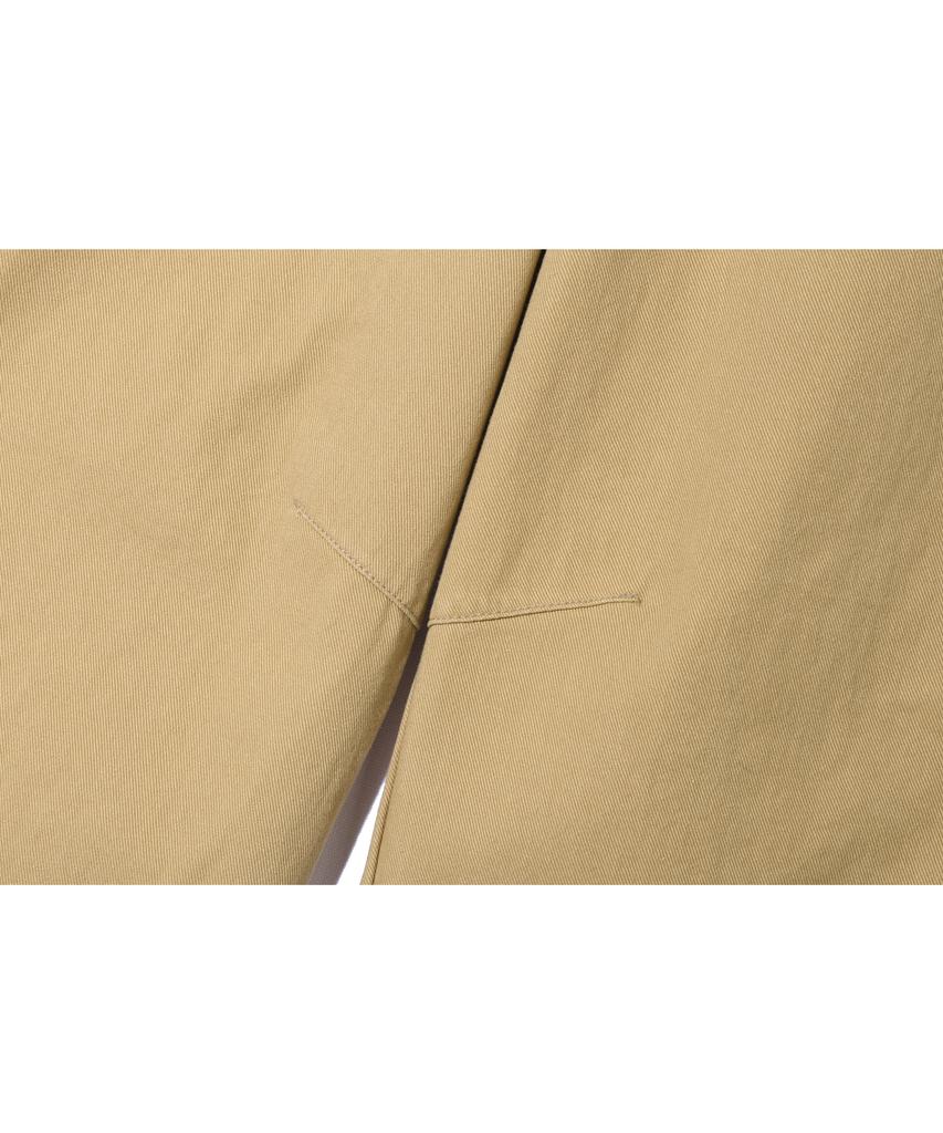 BASEMOMENT Cinch Back Curved Washed Twill Pants Beige