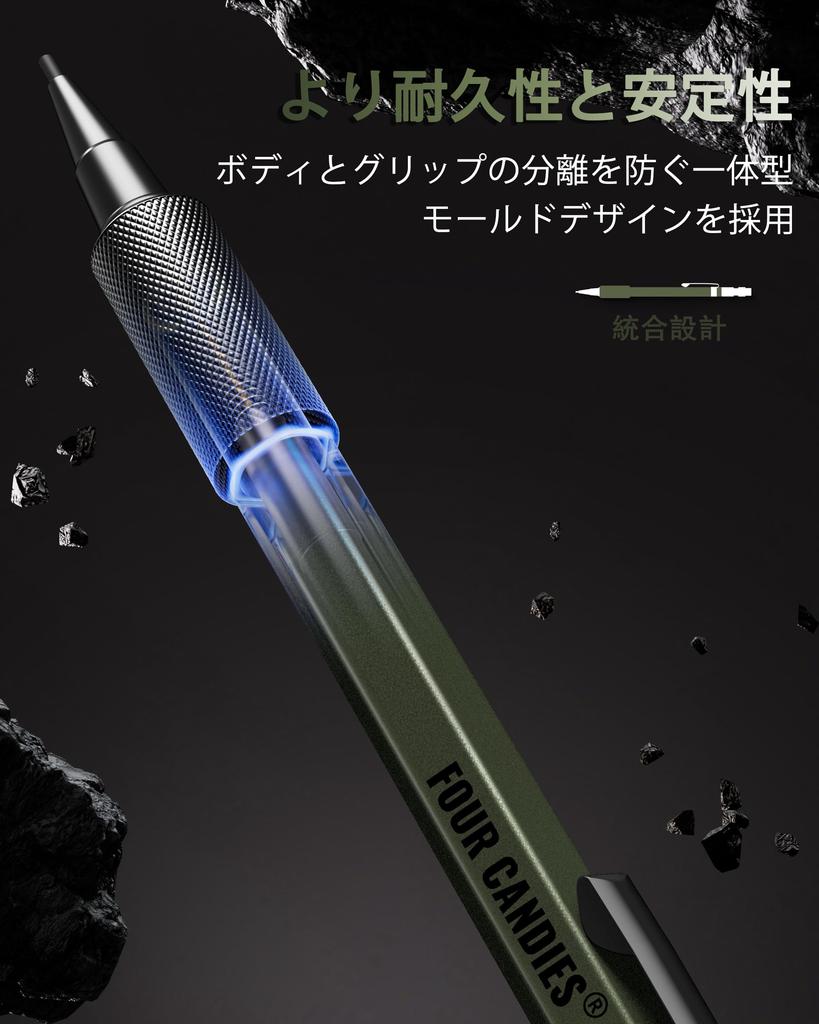 Four Candies Mechanical Pencil Set of 3 with Case Metal Heavy Duty Carpenter Pencil 48 Leads 3 12 Eraser Weatherproof Body Outdoor Carpenter Marker