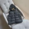 Vest women's winter fashion lightweight knitted splicing thermal vest hooded vest