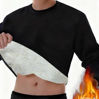 Fleece-Lined Dralon Thermal Underwear, Thickened Cold-Resistant, Skin-Friendly Fitted Loungewear