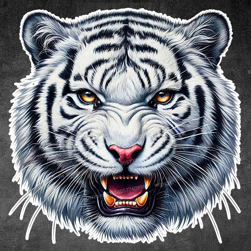 Majestic White Tiger Wildlife Art Car Sticker Waterproof Vinyl Decal On Bumper Rear Window Laptop Self-adhesive Decal Y168