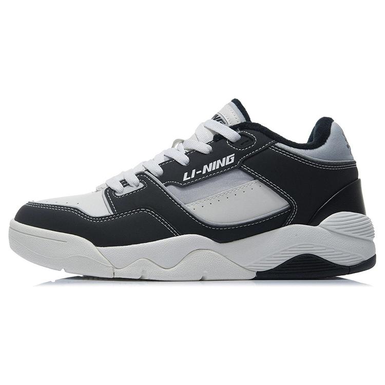 

Новые баскетбольные кроссовки LiNing Retro 80-х с амортизацией, противоскользящие и износостойкие, с низким верхом, черно-белые AGBR085-1 43