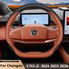 For Changan UNI-Z UNIZ 2026 2026 2026 Car Steering Wheel Cover Leather Ultra-thin Anti Slip Auto Handle Wrap Covers Accessories