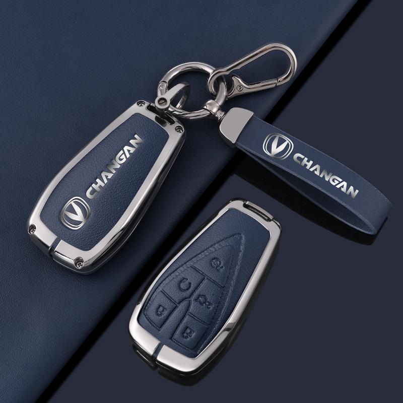 Auto Zinc Alloy Key Fob Cover Case Housing Remote Fit For Changan Unit Unik Cs35Plus Cs55 Plus Cs75 Plus Oshan X7 X5 Automotive Key Ring Auto