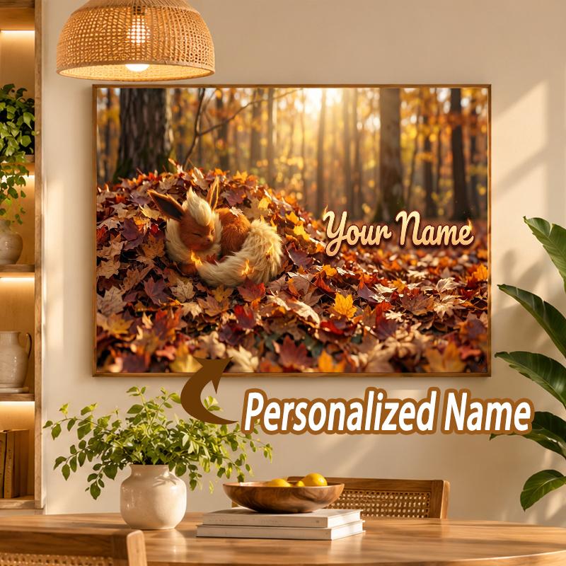 Eevee Custom Name Diamond Painting Personalized 5D Full Drill DIY Diamond Art Home Decor
