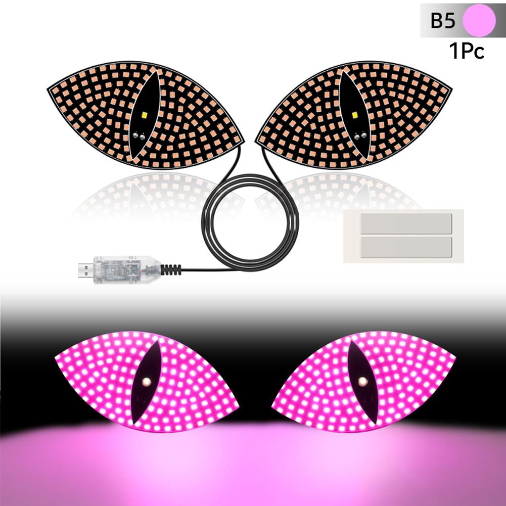 

2 шт. Автомобильный светодиодный фонарь для заднего окна, тип глаз, красный, желтый, сигнальный, дьявольский глаз, атмосфера салона автомобиля, аксессуары для украшения автомобиля B5 Pink